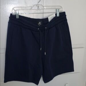 H&M Blue Flat Front Shorts with Relaxed Fit size medium